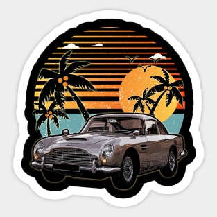 Aston Martin DB5 1964 car sunset Sticker